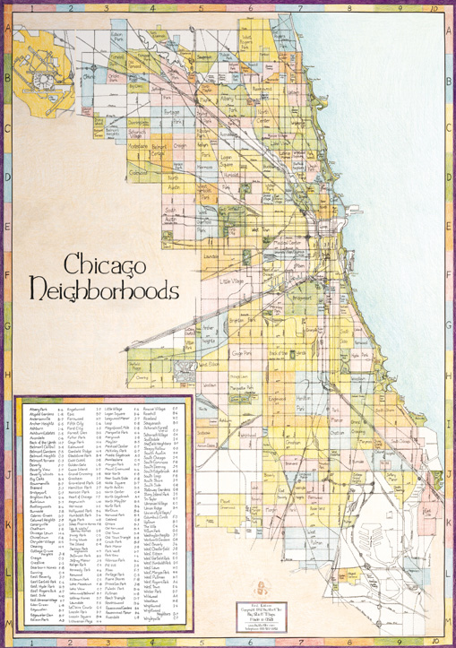 Chicago Neighborhood Map  1st Edition